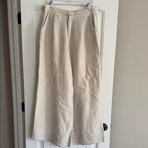 Poetry Beige Wide Leg Trousers